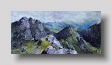 ridge walk,five sisters  oil on canvas  15 x 30cm